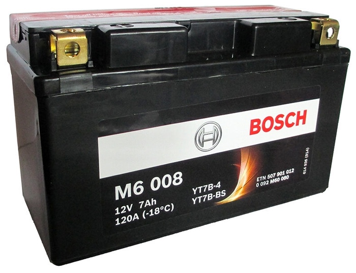 Аккумулятор Bosch 0092M60080 AGM M6 12V 7AH 120A, Bosch